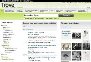 Trove search engine australian digger australian busines times